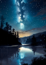 Beautiful starry night view#2019