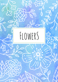 flowers-BULUE&GREEN-