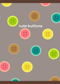 cute buttons on brown