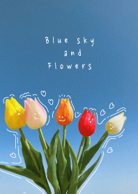 Blue sky and flowers_03