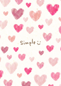 Watercolor Pink heart20 from Japan