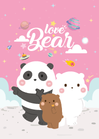 Three Bears Love Pink