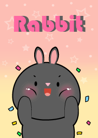 Emotions Black Rabbit  In Pastel Theme