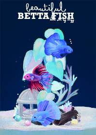 beautiful betta fish (dark ver.) by myy