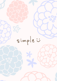 Handwritten flower gentle color28 Japan