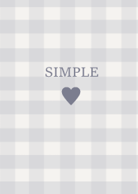SIMPLE HEART ::check ivoryblue