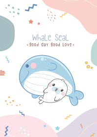 Whale Seal Good Day Kawaii