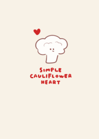 simple cauliflower heart beige