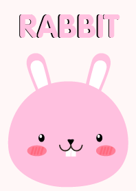 Simple Cute Face Pink Rabbit Theme