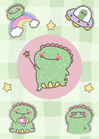 pastel dino cute
