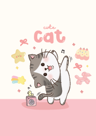 Cat cute love pink!