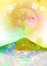 Lucky Moon and Mt. Fuji Gold Clover
