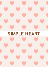 SIMPLE HEART <pale red>
