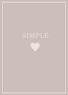 SIMPLE HEART =dusty gray=