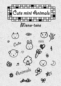 Cute mini Animals mono tone