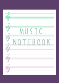 GRADIENT MUSIC NOTEBOOK-DEEP PURPLEj