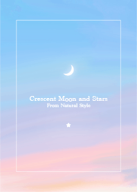 Crescent Moon and Stars 43-Natural Style