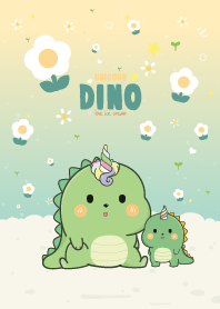 Dino Unicorn Flower Garden Lovely