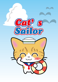 Cat's sailor Theme red tabby cat #pop