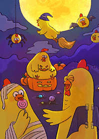 嘎嘎雞驚天動地尖叫慘叫的萬聖節主題