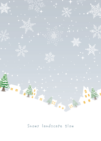 Snowy landscape glow