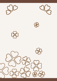 Heart Four leaf02 on brown