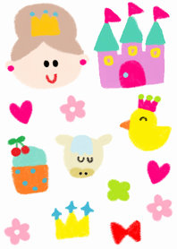 (Princess x colorful crayon)