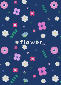 nordic flower theme5 blue