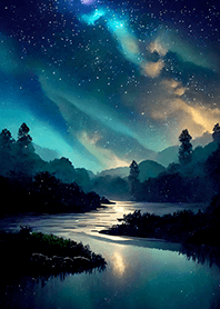 Beautiful starry night view#691