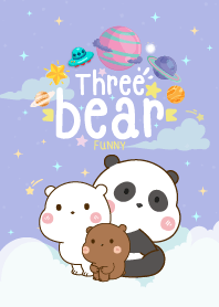 Bear Funny Galaxy Purple