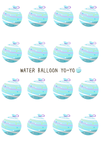 LIGHT BLUE WATER BALLOON YO-YO/WHITE