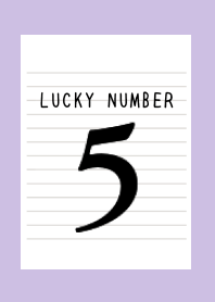 LUCKY NUMBER 5 NOTEBOOK-DUSTY PURPLEj