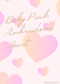 ベビー ピンク 刺繍 ハート