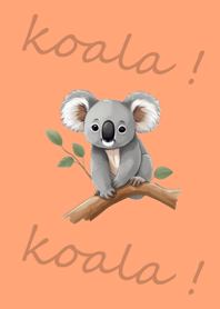 바라보다!코알라예요!(밝은 오렌지색)