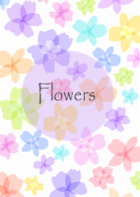 カラフル♪ハッピーな花模様・1