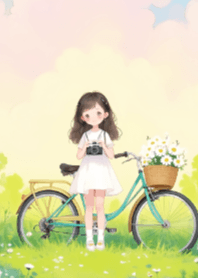 Cute Girl and Beautiful Nature V.30