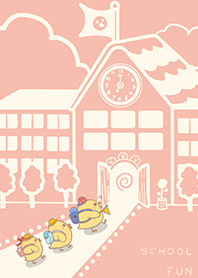 Yellow Duck School fun-red orange (Be4)