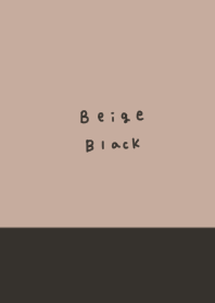 Beige and matte black.