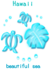 ハワイの透き通る海へ
