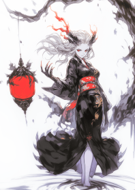 百鬼夜行圖之五-提燈阿岩