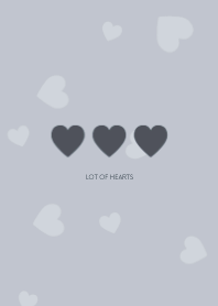 SIMPLE HEARTS :  navy blue