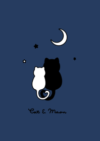 貓與月亮 / navy black