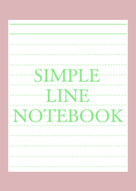 SIMPLE GREEN LINE NOTEBOOKj-DUSTY PINK