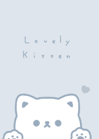 ふんわりねこさん. 淡いブルーグレー