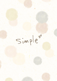 Watercolor circle darkish Beige15 Japan