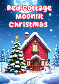 Red Cottage Moonlit Christmas