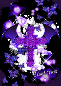 Jewel cross -Devil's purple-