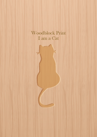 woodblock print Cat 2