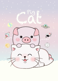 แมวกับหมูน่าเลิฟ สีพาสเทล