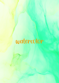 Pastel watercolor-GREEN 14